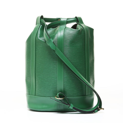 LOUIS VUITTON Louis Vuitton Epi Randonnee PM, made in 1995. Shoulder Bag green WS28681