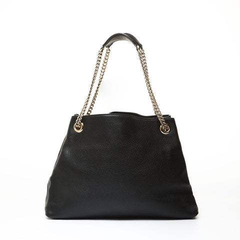 GUCCI Soho Leather Chain Shoulder Bag black WS28682