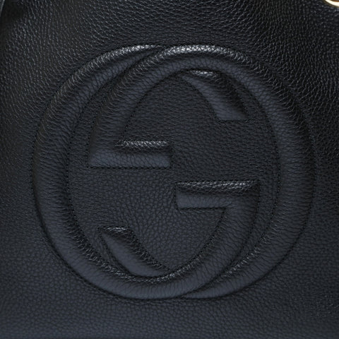 GUCCI Soho Leather Chain Shoulder Bag black WS28682