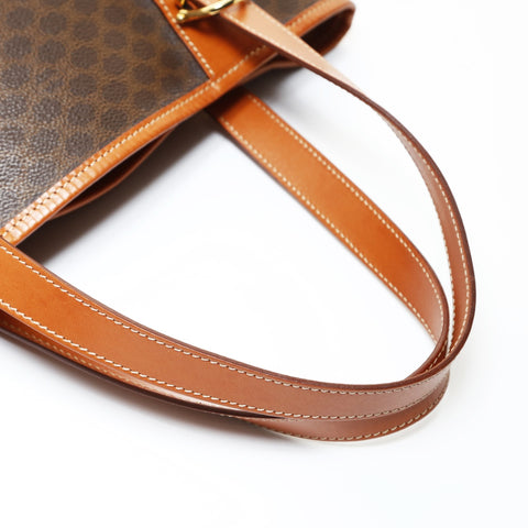 CELINE Macadam PVC Shoulder Bag Brown WS28683