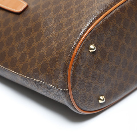 CELINE Macadam PVC Shoulder Bag Brown WS28683