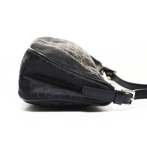 CELINE Satin C Macadam Shoulder Bag black WS28686
