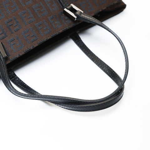 FENDI Zucchino Canvas Handbag Brown WS28687