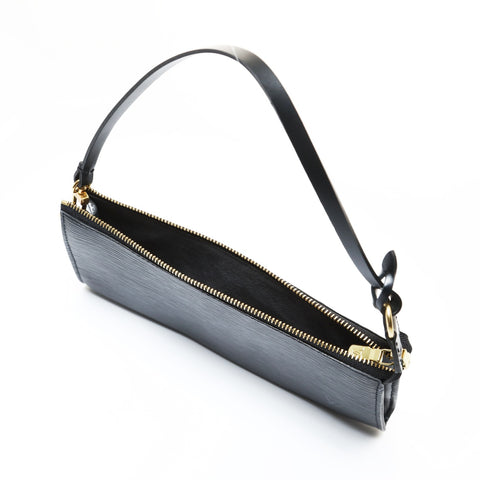 LOUIS VUITTON 2001 Pochette Accessoires Epi Handbag black WS28688