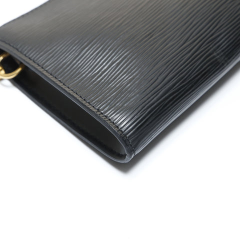 LOUIS VUITTON 2001 Pochette Accessoires Epi Handbag black WS28688