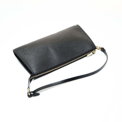 LOUIS VUITTON 2001 Pochette Accessoires Epi Handbag black WS28688