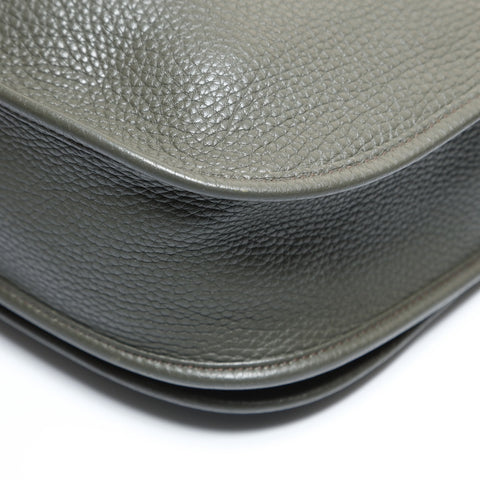HERMES Evelyn 3 GM Taurillon Clemence T-stamp Shoulder Bag khaki WS28691