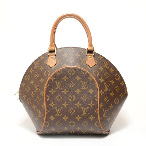 LOUIS VUITTON Monogram Ellipse MM 2001 Handbag Brown WS28697