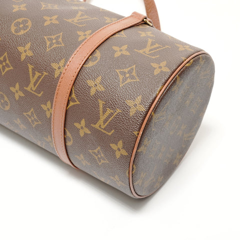 LOUIS VUITTON Monogram Papillon 30, manufactured in 1997. Shoulder Bag Brown WS28700