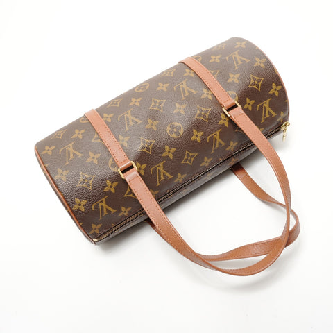 LOUIS VUITTON Monogram Papillon 30, manufactured in 1997. Shoulder Bag Brown WS28700