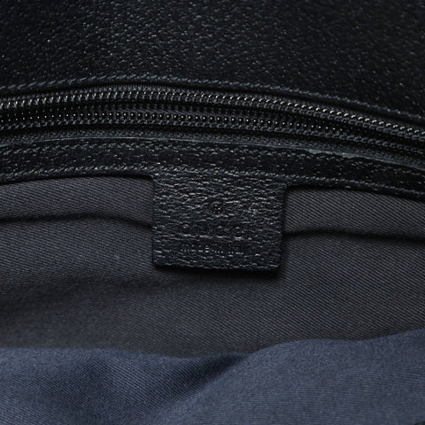 GUCCI GG Canvas Metal Gold Shoulder Bag black WS28714