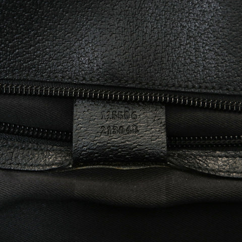 GUCCI GG Canvas Metal Gold Shoulder Bag black WS28714