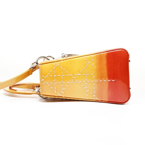 Christian Dior Lady Dior Cannage Gradient 2WAY Shoulder Bag Orange WS28718