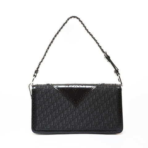 Christian Dior Trotter Canvas with Charm Shoulder Bag black WS28719