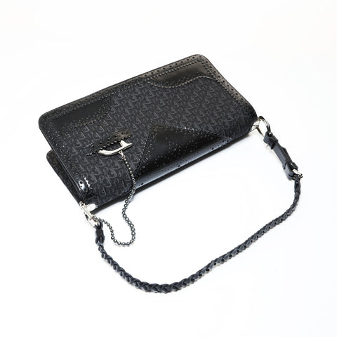Christian Dior Trotter Canvas with Charm Shoulder Bag black WS28719