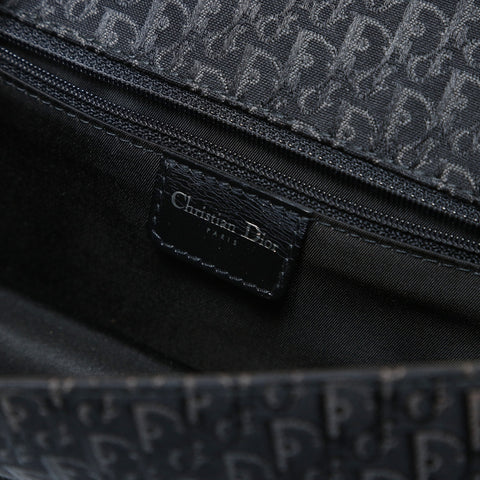 Christian Dior Trotter Canvas with Charm Shoulder Bag black WS28719