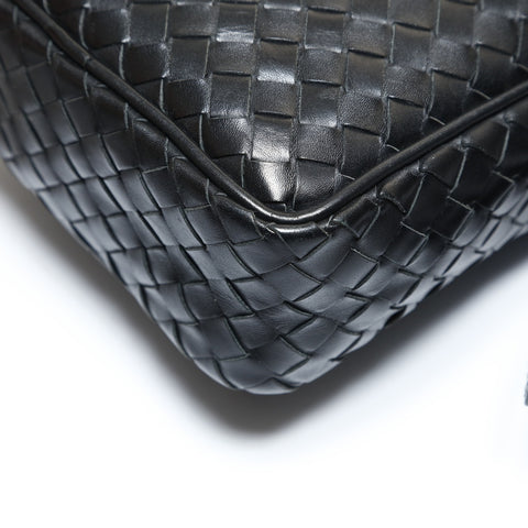 BOTTEGAVENETA INTRECCIATO leather Shoulder Bag black WS28720