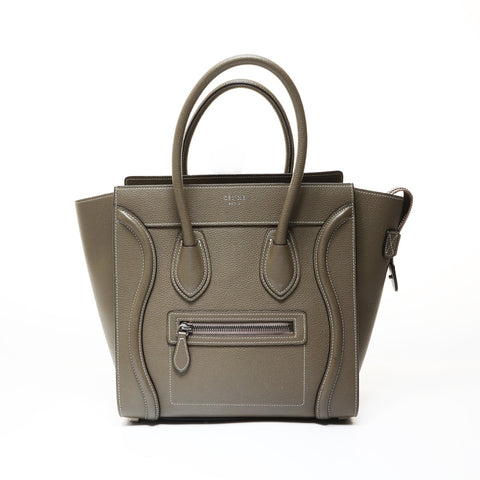 CELINE Luggage Micro Shopper Greige Handbag gray WS28722