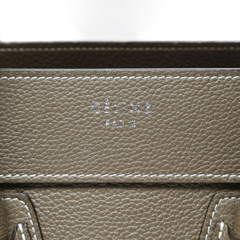 CELINE Luggage Micro Shopper Greige Handbag gray WS28722