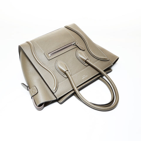 CELINE Luggage Micro Shopper Greige Handbag gray WS28722
