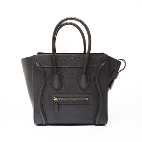 CELINE Luggage micro shopper Handbag gray WS28723