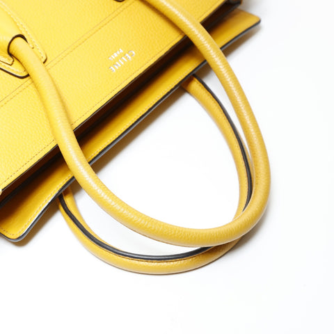 CELINE Luggage micro shopper Handbag yellow WS28726