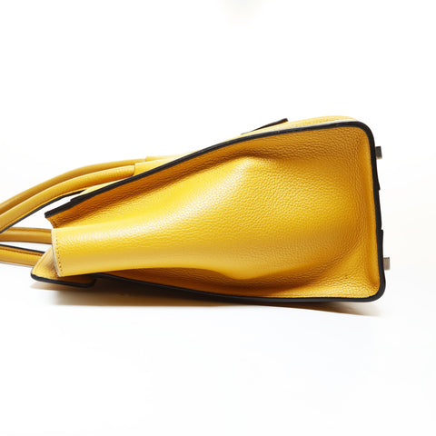 CELINE Luggage micro shopper Handbag yellow WS28726