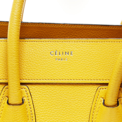 CELINE Luggage micro shopper Handbag yellow WS28726