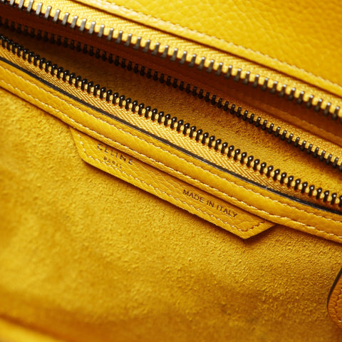 CELINE Luggage micro shopper Handbag yellow WS28726