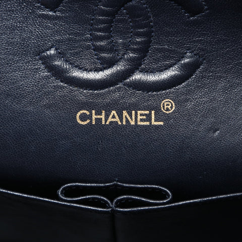 CHANEL Series 0, 1985-1986, Double Flap Matelass 23, Lambskin Shoulder Bag Navy WS28729