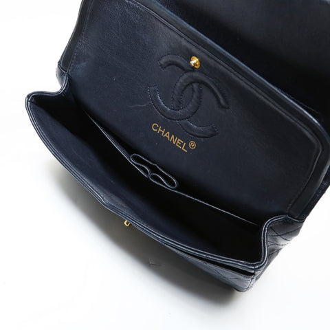 CHANEL Series 0, 1985-1986, Double Flap Matelass 23, Lambskin Shoulder Bag Navy WS28729
