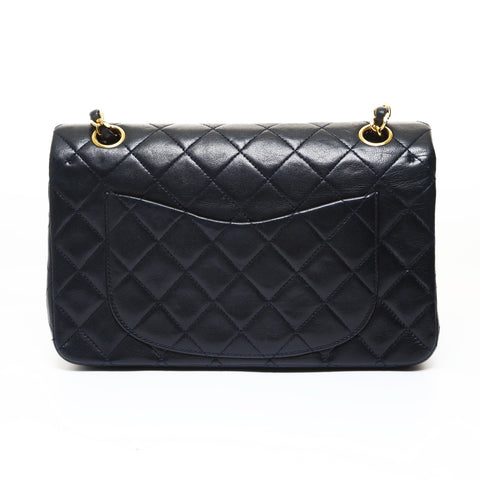 CHANEL Series 0, 1985-1986, Double Flap Matelass 23, Lambskin Shoulder Bag Navy WS28729