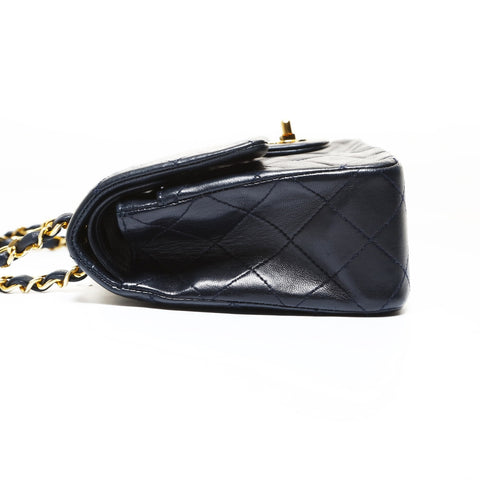 CHANEL Series 0, 1985-1986, Double Flap Matelass 23, Lambskin Shoulder Bag Navy WS28729