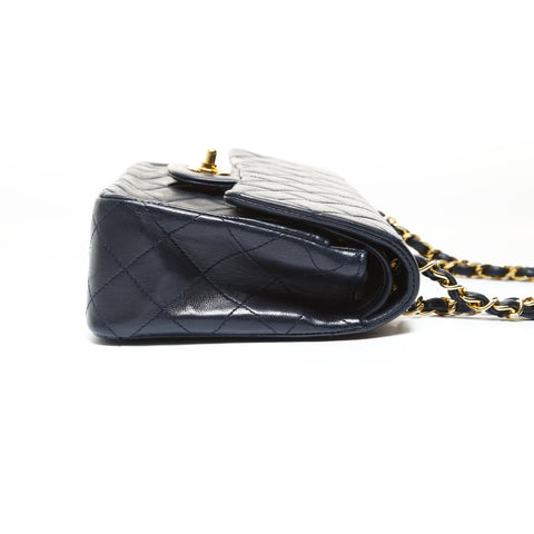 CHANEL Series 0, 1985-1986, Double Flap Matelass 23, Lambskin Shoulder Bag Navy WS28729