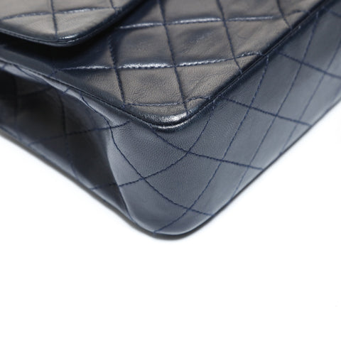 CHANEL Series 0, 1985-1986, Double Flap Matelass 23, Lambskin Shoulder Bag Navy WS28729