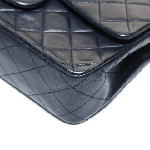 CHANEL Series 0, 1985-1986, Double Flap Matelass 23, Lambskin Shoulder Bag Navy WS28729