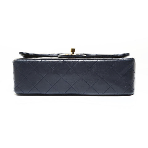 CHANEL Series 0, 1985-1986, Double Flap Matelass 23, Lambskin Shoulder Bag Navy WS28729
