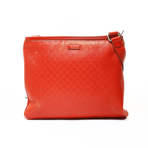 GUCCI Diamante PVC Shoulder Bag Orange WS28731