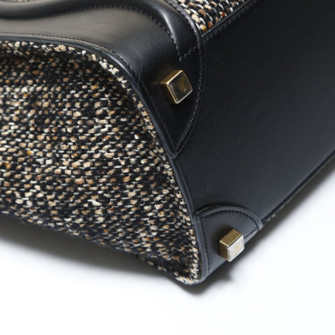CELINE Luggage Micro Shopper Tweed Handbag multicolor WS28736