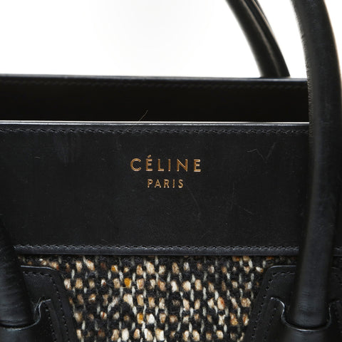 CELINE Luggage Micro Shopper Tweed Handbag multicolor WS28736