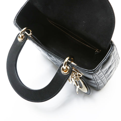 Christian Dior Cannage My Lady Dior Medium Handbag black WS28737