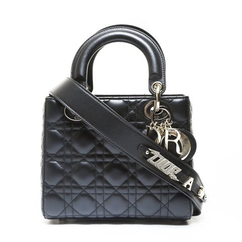 Christian Dior Cannage My Lady Dior Medium Handbag black WS28737