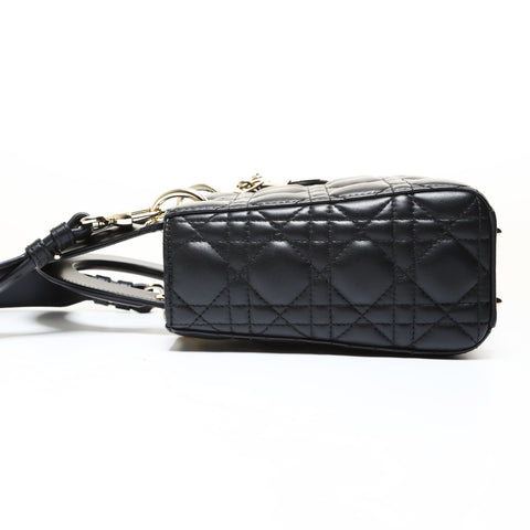 Christian Dior Cannage My Lady Dior Medium Handbag black WS28737