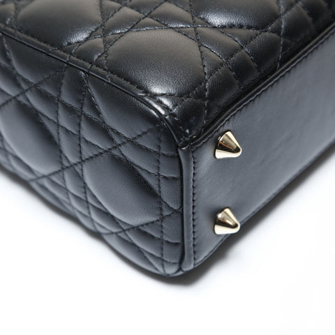 Christian Dior Cannage My Lady Dior Medium Handbag black WS28737
