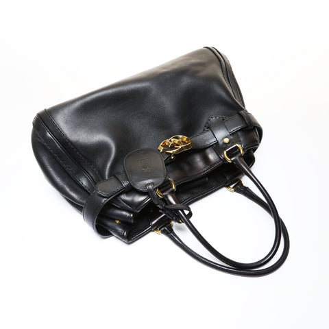 GUCCI GG Running Leather Handbag black WS28738