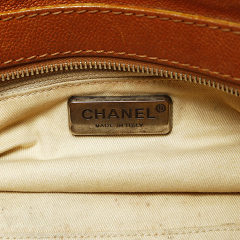 CHANEL Series 10, 2003-2004, Caviar Skin, Wild Stitch Handbag Brown WS28739