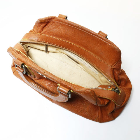 CHANEL Series 10, 2003-2004, Caviar Skin, Wild Stitch Handbag Brown WS28739