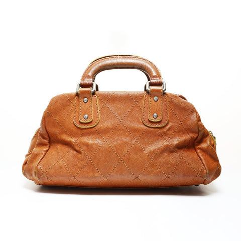 CHANEL Series 10, 2003-2004, Caviar Skin, Wild Stitch Handbag Brown WS28739