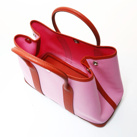 HERMES Garden Party TPM Rouge Duchess Handbag pink WS28740