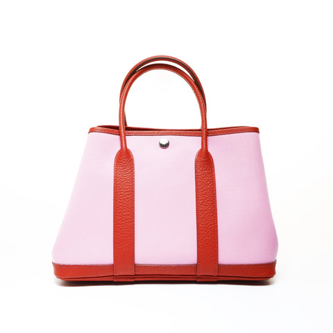 HERMES Garden Party TPM Rouge Duchess Handbag pink WS28740